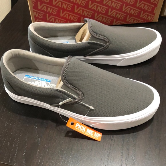 vans slip on lite grey